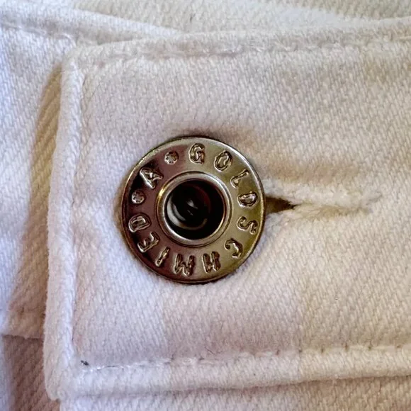 AG Adriano Goldschmied The Tomboy Crop Relaxed Straight Leg Jeans White Size 28 - Picture 3 of 12